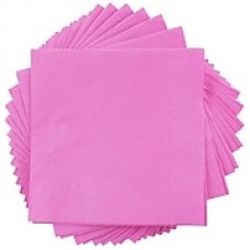 JAM Paper® Square Lunch Napkins, Medium, 6.5x6.5, Fuchsia Pink, 600/box (255621948b)