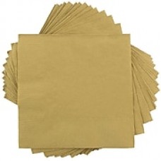 JAM Paper® Square Lunch Napkins, Medium, 6.5x6.5, Gold, 600/box (356028328b)