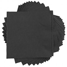 JAM Paper® Square Lunch Napkins, Medium, 6.5x6.5, Black, 600/box (6255620716b)