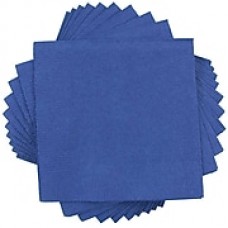 JAM Paper® Square Lunch Napkins, Medium, 6.5x6.5, Blue, 600/box (6255620718b)