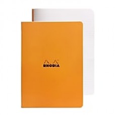 Rhodia Staplebound Notebooks Ruled, Orange Cover 6 In. X 8 1/4 In. 48 Sheets [Pack Of 10] (10PK-119188)