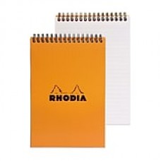 Rhodia Wirebound Notebooks Ruled 6 In. X 8 1/4 In. Orange [Pack Of 5] (5PK-16501)