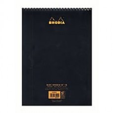 Rhodia Wirebound Notebooks Ruled 8 1/4 In. X 12 1/2 In. Black [Pack Of 5] (5PK-185019)