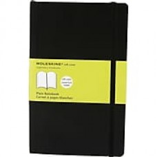 Classic Softcover Notebook, 7 1/2 x 10, Plain, Black Cover, 192 Sheets