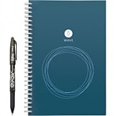 Rocketbook Wave 1 Subject Notebook, Unruled, 8.9" x 6", Blue