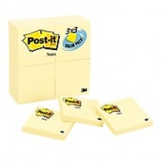 Post-it® Notes, 3" x 3", Canary Yellow, 24 Pads/Pack (MMM65424VAD)