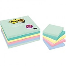 Post-it® Notes Value Pack, 3" x 3", Marseille Collection, 24 Pads/Pack (65424APVAD)