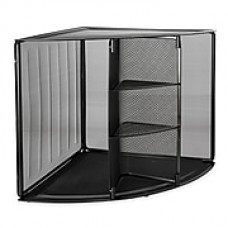 Rolodex Wire Mesh Corner Organizer, 13" H x 20" W x 14" D, Black (62630)