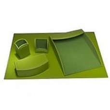 Dacasso  Faux Leather Office Organizing Desk Set - Lime Green (DCSS497)