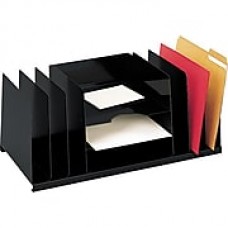 STEELMASTER® Combination Desk Organizer, 9 Compartments, Black (2643DOBK)