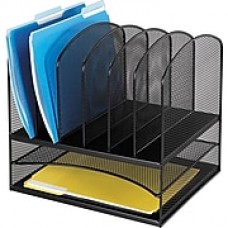 Safco® Onyx Mesh 2 Horizontal/6 Upright Section Organizer, 13"H x 13 1/2"W x 11 1/2"D (3255BL)