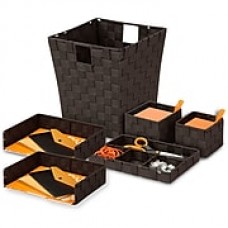 Honey Can Do Woven Desk Organization Kit, espresso ( OFCX05065 )