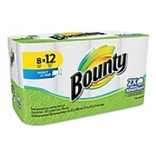 Bounty® Select-a-Size Perforated Roll Towels, 2-Ply, Perforated Roll, White, 105/Roll, 8/Pack (88211)