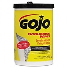 GOJO® Scrubbing Towels, 2-Ply, Hand/Body Wet Wipe, White/Red, 72/Roll, 6/Carton (GOJ 6396-06)