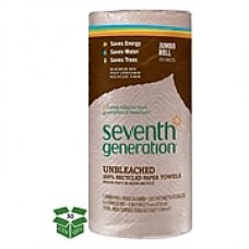 Seventh Generation? Natural Unbleached 100% Recycled Paper Towel Roll, 2-Ply, 11 x 9 Sheets, 120 Sheets/Roll, 30 Rls/Ct (13720)