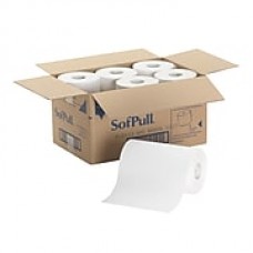 SofPull® 9” Paper Towel Roll by GP PRO, 1-Ply, White, 400 Feet Per Roll, 6 Rolls Per Carton (26610)