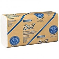 Scott® Scottfold™ Paper Towels, 1-Ply, White, 175 Towels/Pack, 25 Packs/Carton (01980)