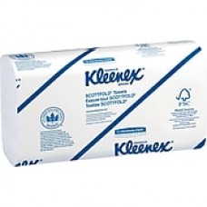 Kleenex® Scottfold™ Paper Towels, 1-Ply, White, 120 Towels/Pack, 25 Packs/Carton (13254)