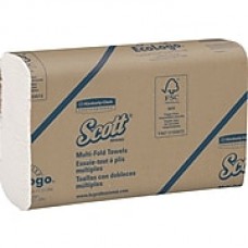 Scott® Multi-Fold Paper Towels, 1-Ply, White, 250 Towels/Pack, 16 Packs/Carton (01804)