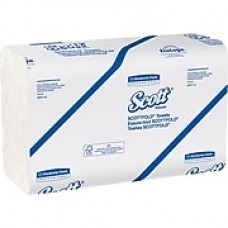 Scott® Scottfold™ Paper Towels, 1-Ply, White, 175 Towels/Pack, 25 Packs/Carton (01960)