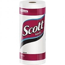 Scott® Paper Towels, 1-Ply, White, 128 Sheets/Roll, 20 Jumbo Rolls/Carton (41482)