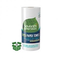 Seventh Generation™ 100% Recycled Paper Towel Rolls, 2-Ply, White, 11 x 5.4 Sheets, 156 Sheets/Roll, 24 Rolls/Carton (13722)