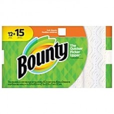 Bounty® Full Sheet Paper Towels, 2-Ply, White, 45 Sheets/Roll, 12 Large Rolls/Pack (74697)