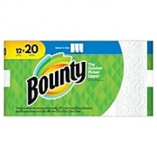 Bounty® Select-A-Size™ Paper Towels, 2-Ply, White, 92 Sheets/Roll, 12 Mega Rolls/Carton (74868)