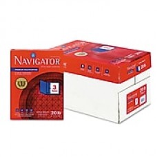 Navigator® Premium Multipurpose Copy Paper, White, 8 1/2"W x 11"L, 3 Hole Punched, 5000/Ctn