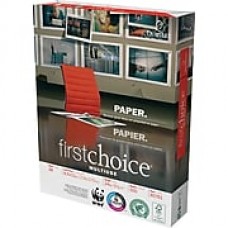 Weyerhaeuser First Choice Multi-Purpose Paper, LETTER-Size, 98/110+ US/Euro Brightness, 24 Lb., 8 1/2"H x 11"W, 5,000 Sheets/Ct