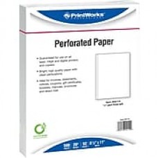 Printworks® Professional 8 1/2" x 11" 20 lbs. Vertical Perforated 1/2" Paper, 2500/Case