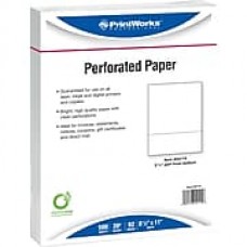 Printworks® Professional 8 1/2" x 11" 20 lbs. Perforated 3 1/4" Paper, 2500/Case