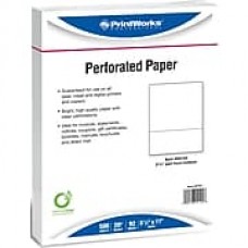 Printworks® Professional 8 1/2" x 11" 20 lbs. Perforated 3 2/3" Paper, 2500/Case