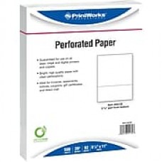 Printworks® Professional 8 1/2" x 11" 20 lbs. Perforated 3 5/8" Paper, 2500/Case