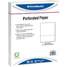 Printworks® Professional 8 1/2" x 11" 24 lbs. Perforated 3 5/8" Paper, 2500/Case