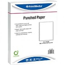 Printworks® Professional 8 1/2" x 11" 20 lbs. 19 Hole Punch GBC Paper, White, 2500/Case