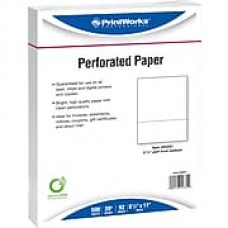 Printworks® Professional 8 1/2" x 11" 20 lbs. Perforated 3 3/4" Paper, 2500/Case