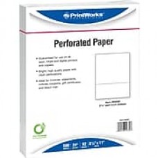 Printworks® Professional 8 1/2" x 11" 24 lbs. Perforated 3 3/4" Paper, 2500/Case