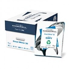 HammerMill Great White Copy Paper, 8 1/2" x 11", Case