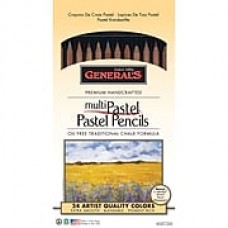 General Pencil 24 Piece Multi Pastel Chalk Pencils