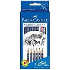 Faber-Castell Studio Graphite Sketch Pencils, 6/Set, 3/Pack