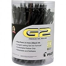 Pilot G2 Premium Retractable Gel Roller Pens, Fine Point, Black, 36/Pack (84065)