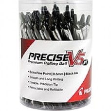 Pilot Precise V5 RT Premium Rolling Ball Pens, Extra Fine Point, Black, 30/Pack (84067)