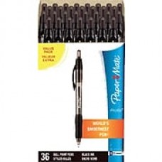 Paper Mate Profile Retractable Ballpoint Pens, Bold Point, Black Ink, 36/Pack (1231064)