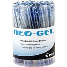 Pilot Neo-Gel Stick Gel Pens, Fine Point, .7mm, Blue Ink, 48/Tub