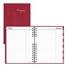 2019 Brownline® CoilPro™ 12-Month Daily Planner, Red Lizard-Like Hard Cover, 10" x 7-7/8" (C550C.RED-19)