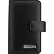 DayRunner® 103-1599 3.25" x 6.37" Leather Refillable Planner, Black