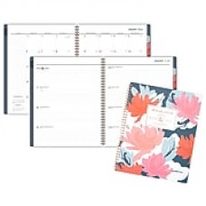 AT-A-GLANCE® Badge Floral Weekly/Monthly Planner, 12 Months, January Start, 8 1/2" x 11"