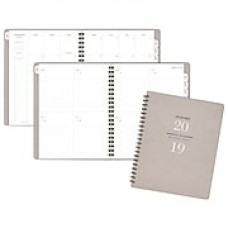 AT-A-GLANCE® Signature Collection™ Weekly/Monthly Planner, 13 Months, January Start, Wirebound, 8 3/8" x 11", Gray (YP905-0819)