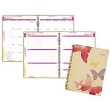 AT-A-GLANCE® Watercolors Recycled Weekly/Monthly Planner, 12 Months, January Start, 8 1/2" x 11" (791-905G-19)